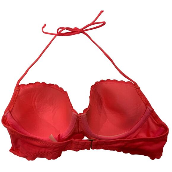 Victoria's Victoria Secret Bikini Top Pink Padded Halter Fringe Size 34B - EUC - Picture 2 of 7